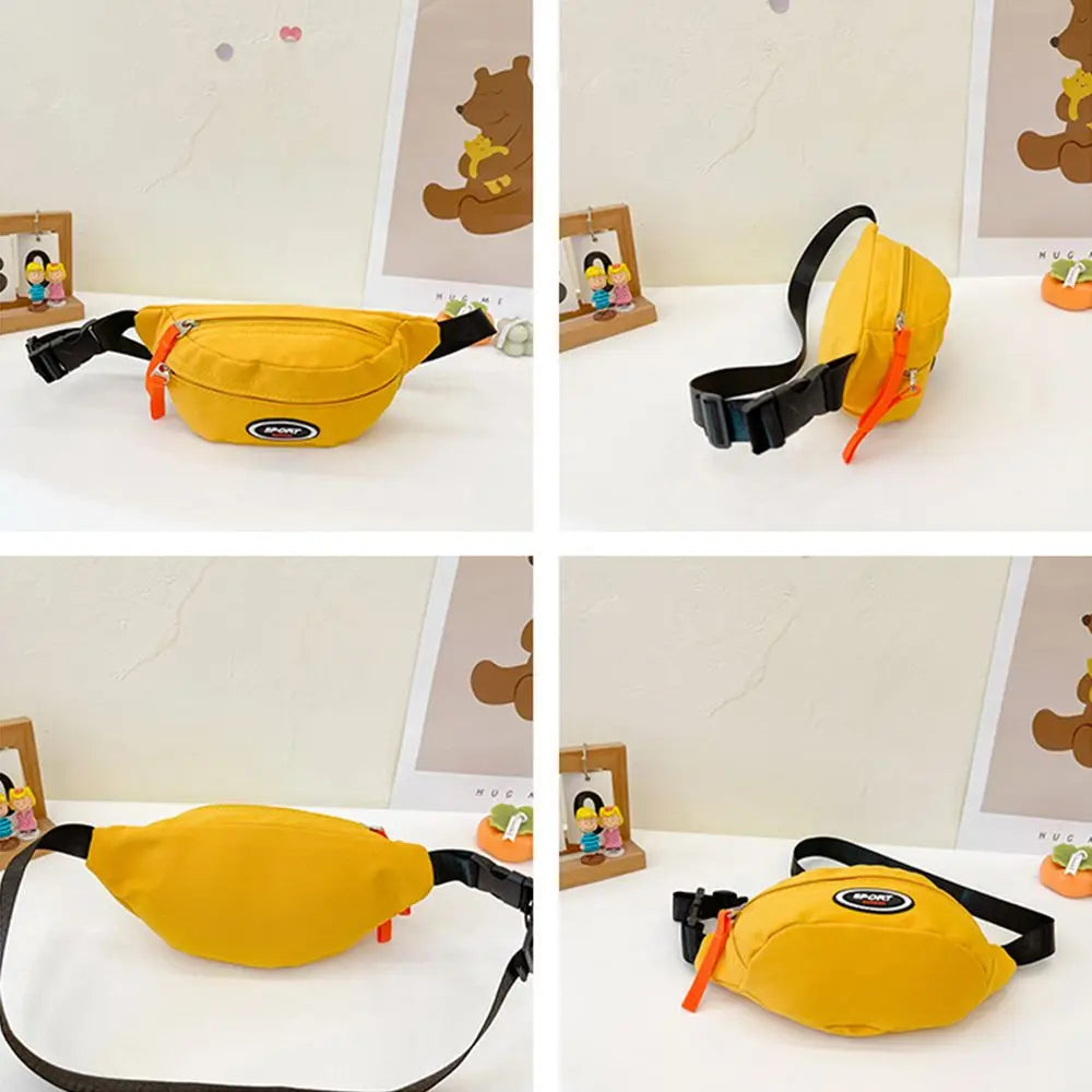 Borsa da petto per bambini carina di nuova moda Borsa a tracolla con tracolla monospalla Borsa diagonale in tela Borsa con cerniera per ragazza e ragazzo Portamonete