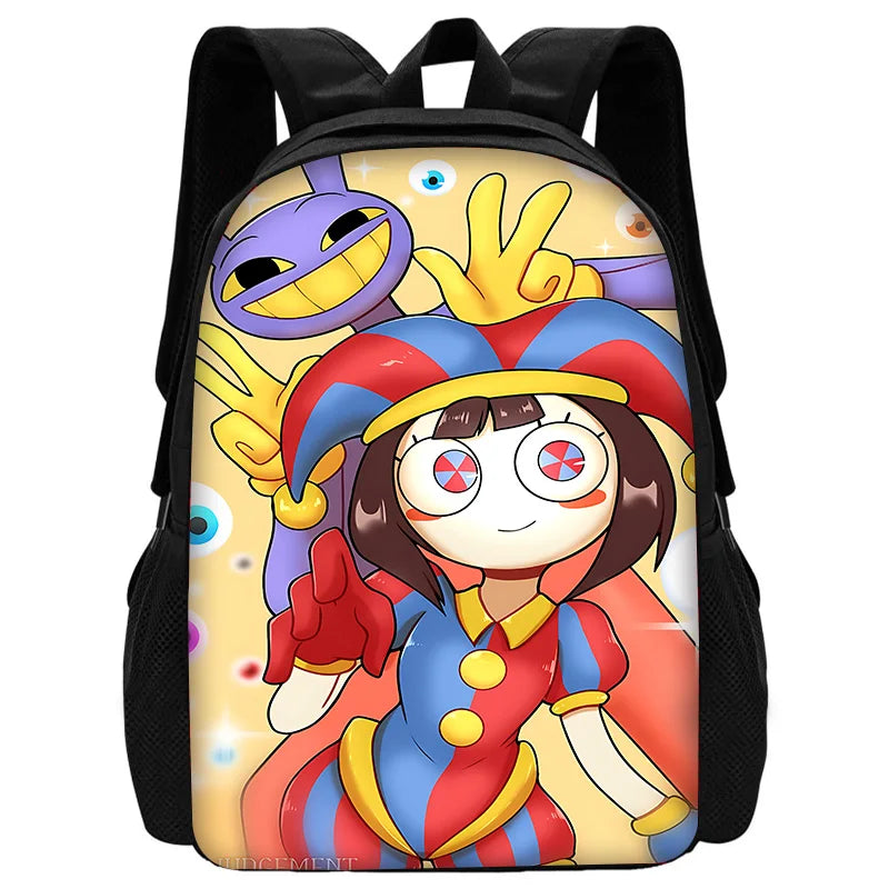 Zaino scolastico per bambini Cartoon A-AmazingS DigitalS Circus con borse per il pranzo, astucci, zaini scolastici per ragazzi e ragazze, miglior regalo