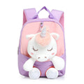 Zaino 3D a Forma di Unicorno in Peluche per Bambine, Borsa Scuola per Bambini, Zainetto Carino a Cartone Animato per Asilo e Scuola Materna