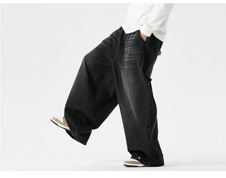 Pantaloni in denim a gamba larga da uomo streetwear Jeans larghi Harajuku Pantaloni jeans oversize casual da uomo Moda uomo di grandi dimensioni 5XL