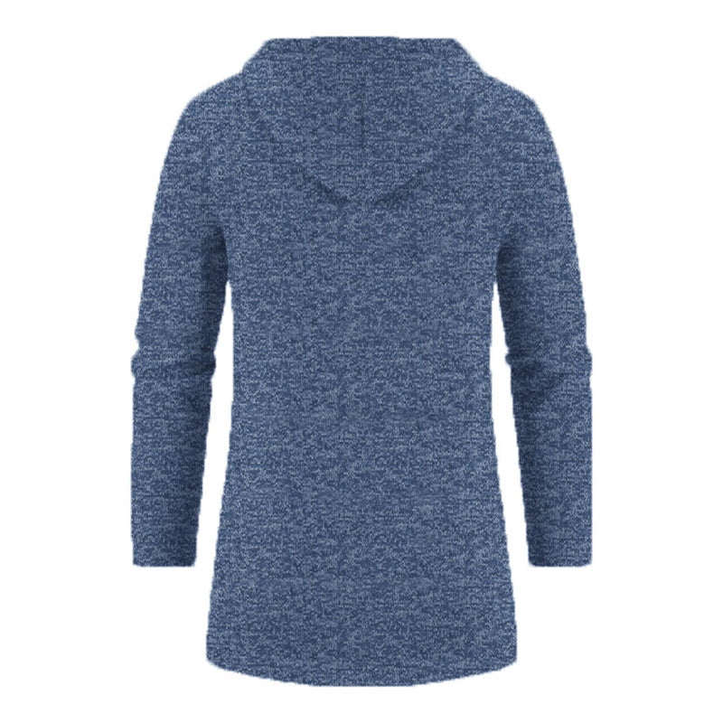 Felpe con cappuccio da uomo Felpe a maniche lunghe da uomo con cerniera con cappuccio Giacca invernale oversize da uomo Cappotto maglione nero