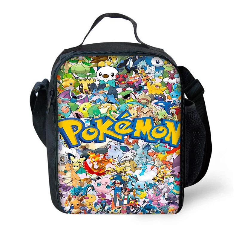 Zaino per la scuola per bambini con cartoni animati di Potdemiel, con borse per il pranzo, borse per matite, zaini per ragazzi e ragazze, P-PokéS, il miglior regalo