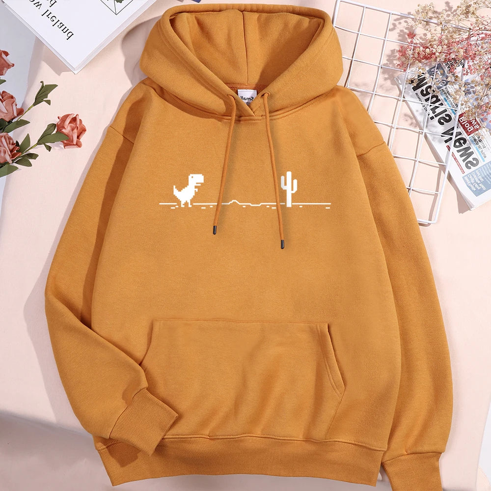 Felpa con cappuccio da piccolo dinosauro per malfunzione di rete uomo donna nuova felpa con cappuccio pullover addensata felpa con tasca carina autunno caldo felpa con cappuccio O-Nec