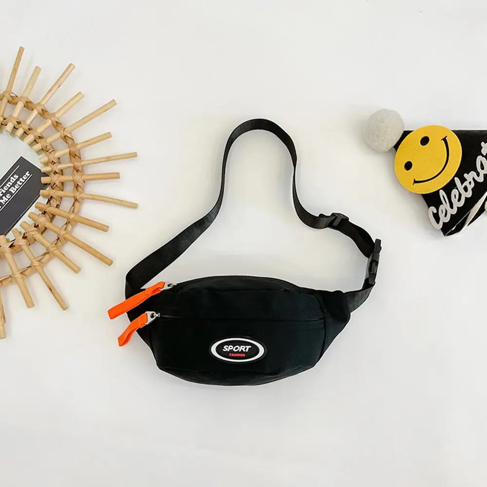 Borsa da petto per bambini carina di nuova moda Borsa a tracolla con tracolla monospalla Borsa diagonale in tela Borsa con cerniera per ragazza e ragazzo Portamonete