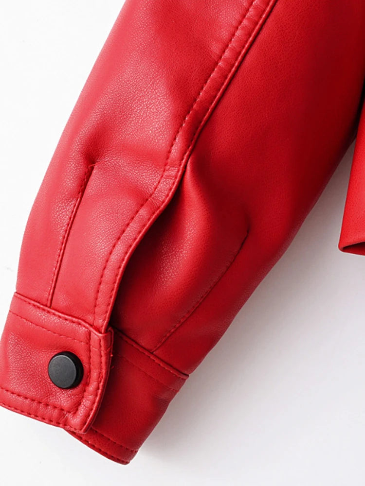 Fitaylor Primavera Autunno Donna Giacca in pelle PU Casual Lady Cappotto in pelle da motociclista antivento