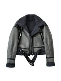 Ailegogo Autunno Inverno Donna Caldo sciolto pelliccia di agnello sintetica Cappotto corto Streetwear Cappotto femminile con cerniera retrò Capispalla