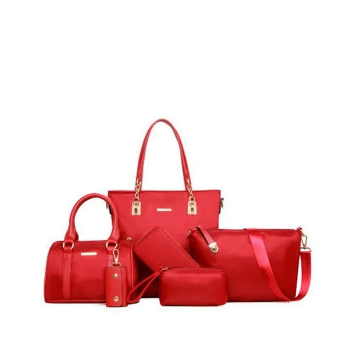 TRAVEASY 6 Set Borsa da donna alla moda Oxford Nuove borse da donna Borse tote di grande capacità Borsa a tracolla piccola per donna