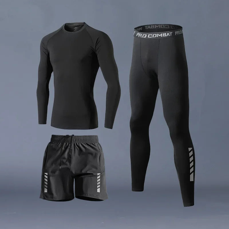 Abbigliamento fitness T-shirt ad asciugatura rapida in seta di ghiaccio Tuta da uomo Manica corta Abbigliamento sportivo da corsa Pantaloncini Tuta Set da allenamento sportivo da palestra