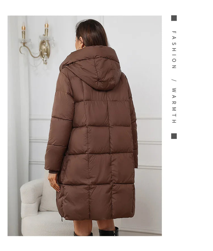 Cappotto lungo da donna 2024 Nuovo autunno inverno Parka femminile piumino di cotone spesso Femme Casual corto caldo capispalla spesso Top da donna