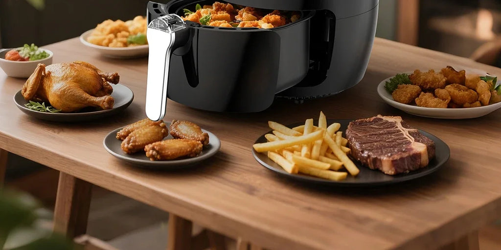 Air Fryer 3.5L 12in1 1500W - 6 Functions (Toast, Air Fry, Roast, Dehydrate) - Dishwasher Safe Basket - Compact 30cm
