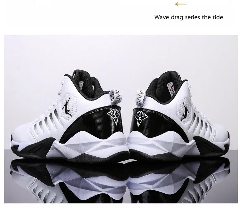 Scarpe da ginnastica da uomo in pelle di marca Comode scarpe da basket leggere antiscivolo Scarpe da basket impermeabili da basket da uomo
