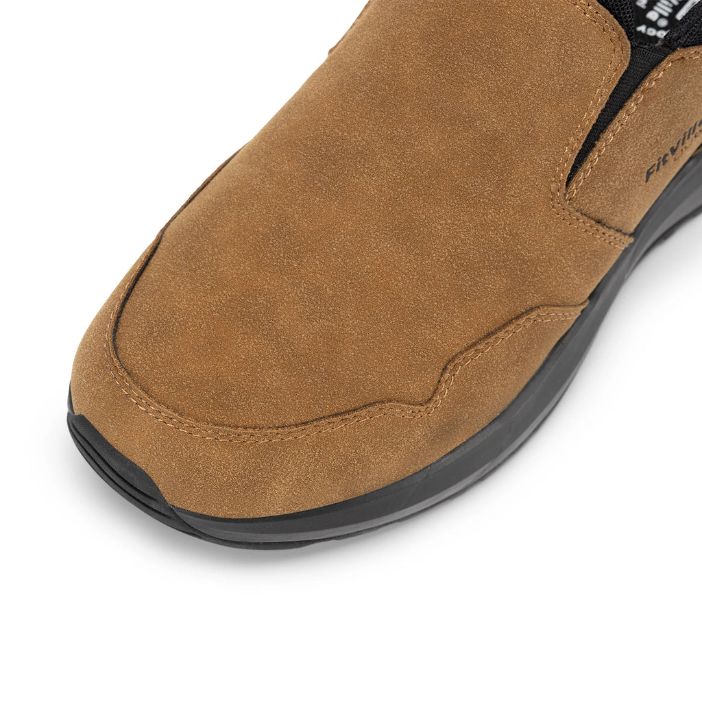 FitVille Mocassini da trekking extra larghi da uomo, comode scarpe da passeggio ortopediche con supporto per l'arco plantare per sentieri di trekking all'aperto, piedi piatti e sollievo dal dolore ai piedi