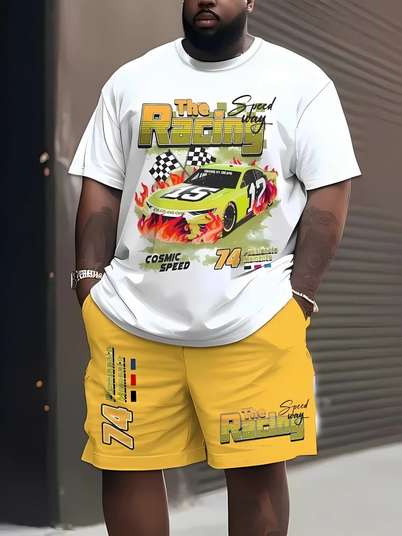 Pantaloncini a maniche corte sportivi casual da uomo nuovi estivi 2025 Set di pantaloncini T-shirt da uomo stampati in 3D