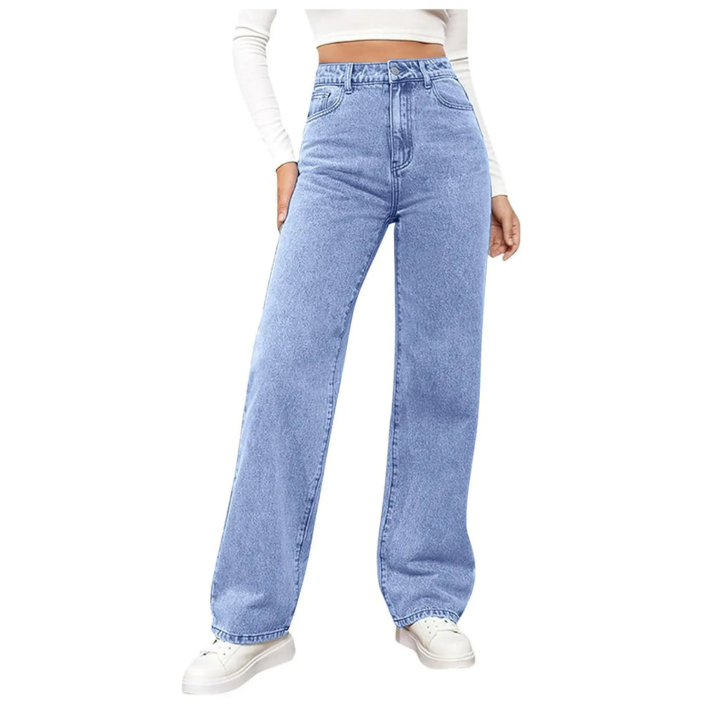 2025 Jeans delle nuove donne Pantaloni larghi in denim allentato retrò europei e americani Dimagranti Jeans a vita alta per le donne