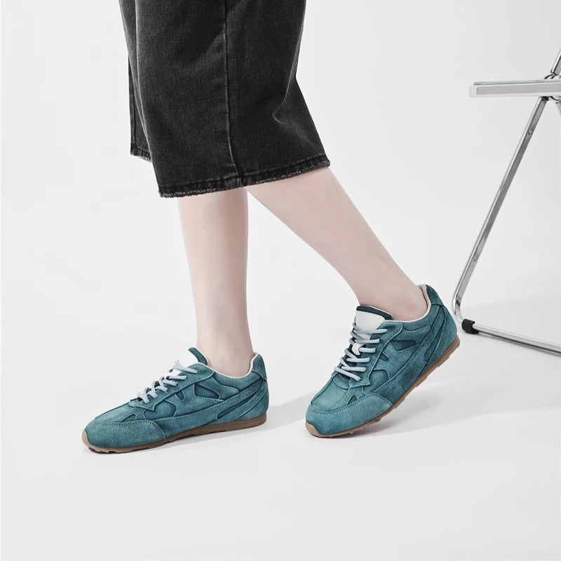 AIYUQI Sneakers da Donna 2026 Nuove Scarpe Basse in Vera Pelle da Donna per Allenamento, Taglie Grandi, Stile Retrò Casual