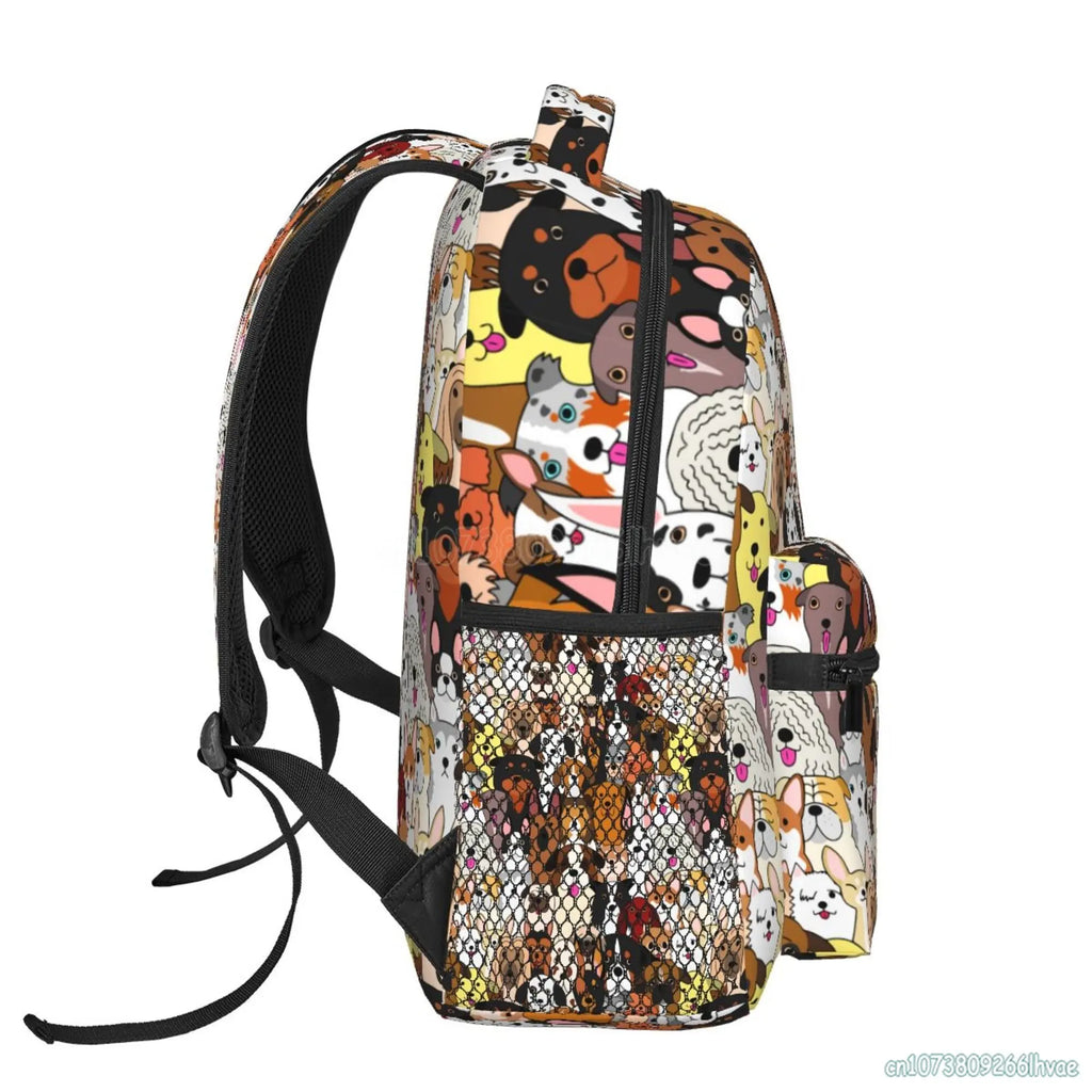 Zaino per cani dei cartoni animati zaino per libri carino zaini per la scuola divertenti borsa per Laptop leggera da viaggio escursionismo zaino impermeabile