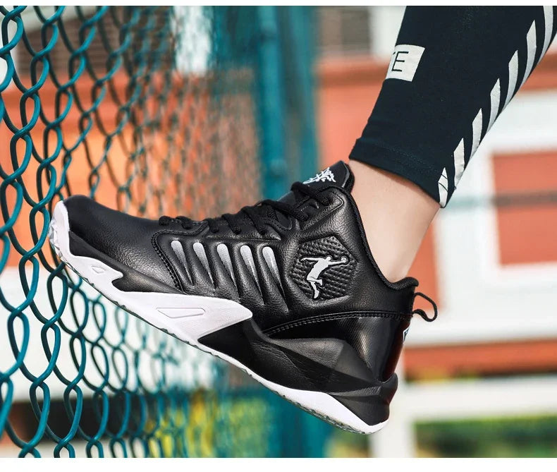 Scarpe da ginnastica da uomo in pelle di marca Comode scarpe da basket leggere antiscivolo Scarpe da basket impermeabili da basket da uomo