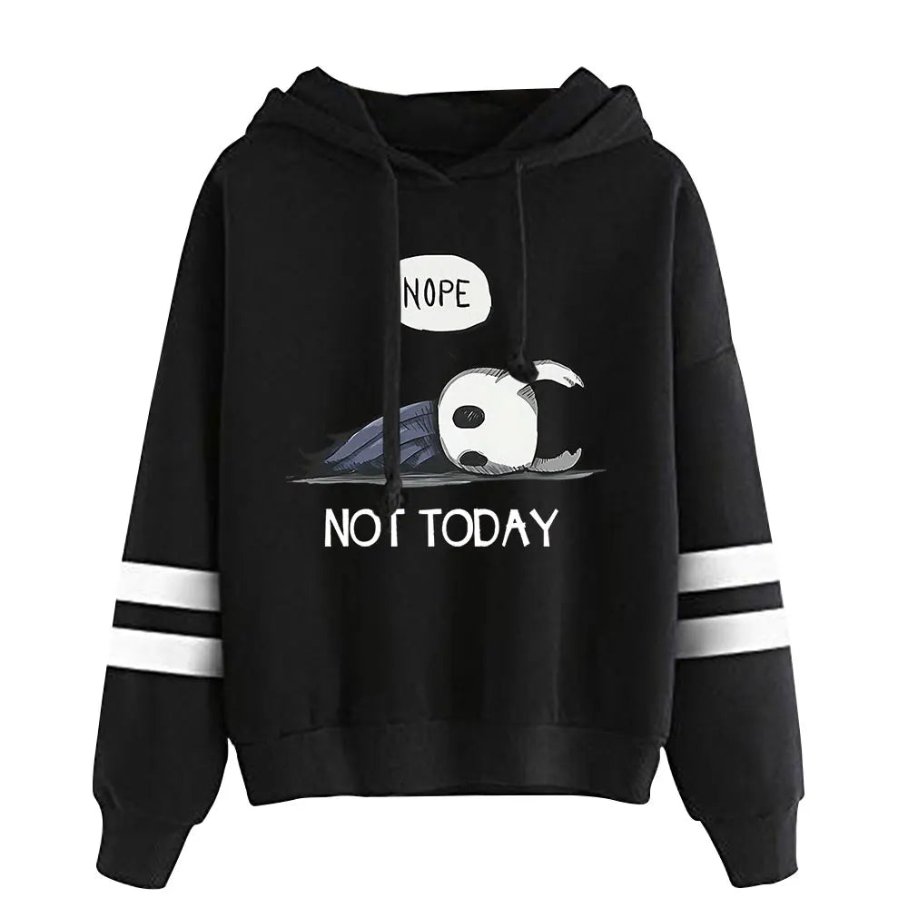 Hollow Knight Nope Not Today Felpa con cappuccio Vintage anni '90 Merch Pullover Merch Tuta Felpa con cappuccio Felpa Pullover alla moda