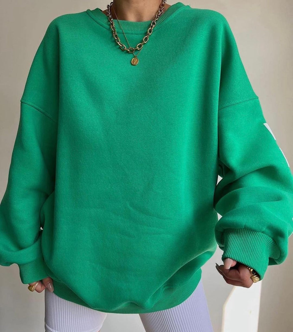 Combhasaki Y2K Grunge Pullover allentato da donna Felpe con stampa di lettere Top a maniche lunghe ispessiti casual Felpa con cappuccio autunnale Streetwear