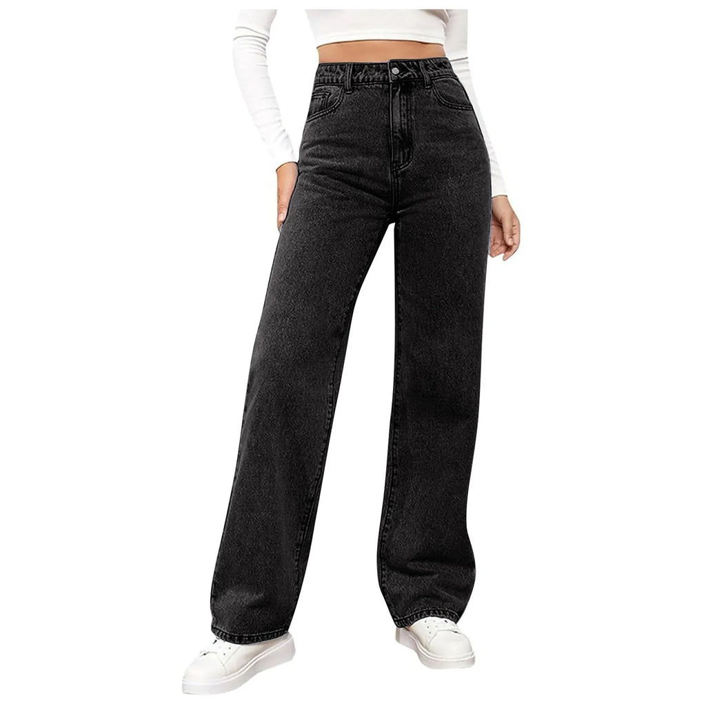 2025 Jeans delle nuove donne Pantaloni larghi in denim allentato retrò europei e americani Dimagranti Jeans a vita alta per le donne