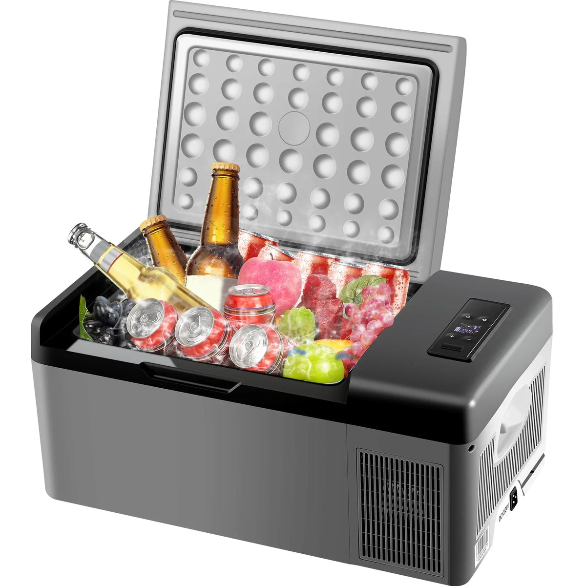 VEVOR Mini Fridge Mini Refrigerator Portable Car Freezer 12V/24V 15L Compressor Cooler for Traveling Camping Outdoor Activities