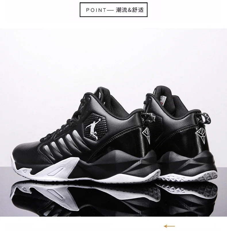 Scarpe da ginnastica da uomo in pelle di marca Comode scarpe da basket leggere antiscivolo Scarpe da basket impermeabili da basket da uomo