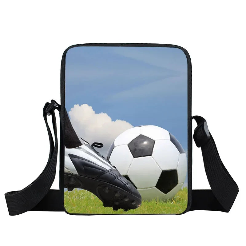 Cool Footbally / Soccerly Print Messenger Bag ragazze ragazzi borse borsa a tracolla per bambini da viaggio borse a tracolla per bambini