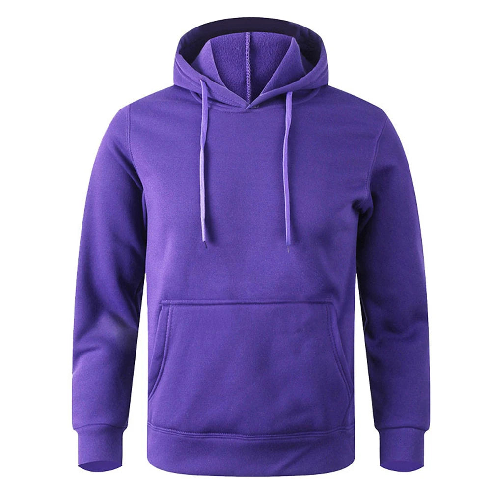 Felpa calda da uomo e da donna Casual tinta unita Streetwear Pullover Sport Fitness Felpe con cappuccio tascabili Multi colore