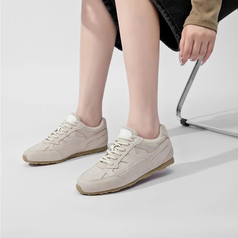 AIYUQI Sneakers da Donna 2026 Nuove Scarpe Basse in Vera Pelle da Donna per Allenamento, Taglie Grandi, Stile Retrò Casual