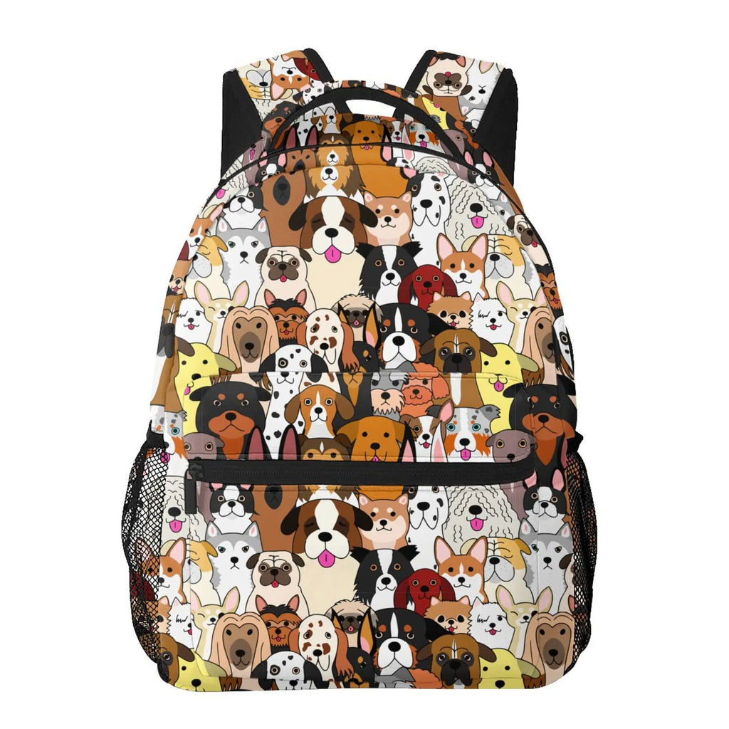 Zaino per cani dei cartoni animati zaino per libri carino zaini per la scuola divertenti borsa per Laptop leggera da viaggio escursionismo zaino impermeabile