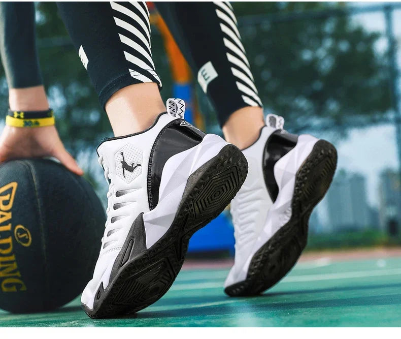 Scarpe da ginnastica da uomo in pelle di marca Comode scarpe da basket leggere antiscivolo Scarpe da basket impermeabili da basket da uomo