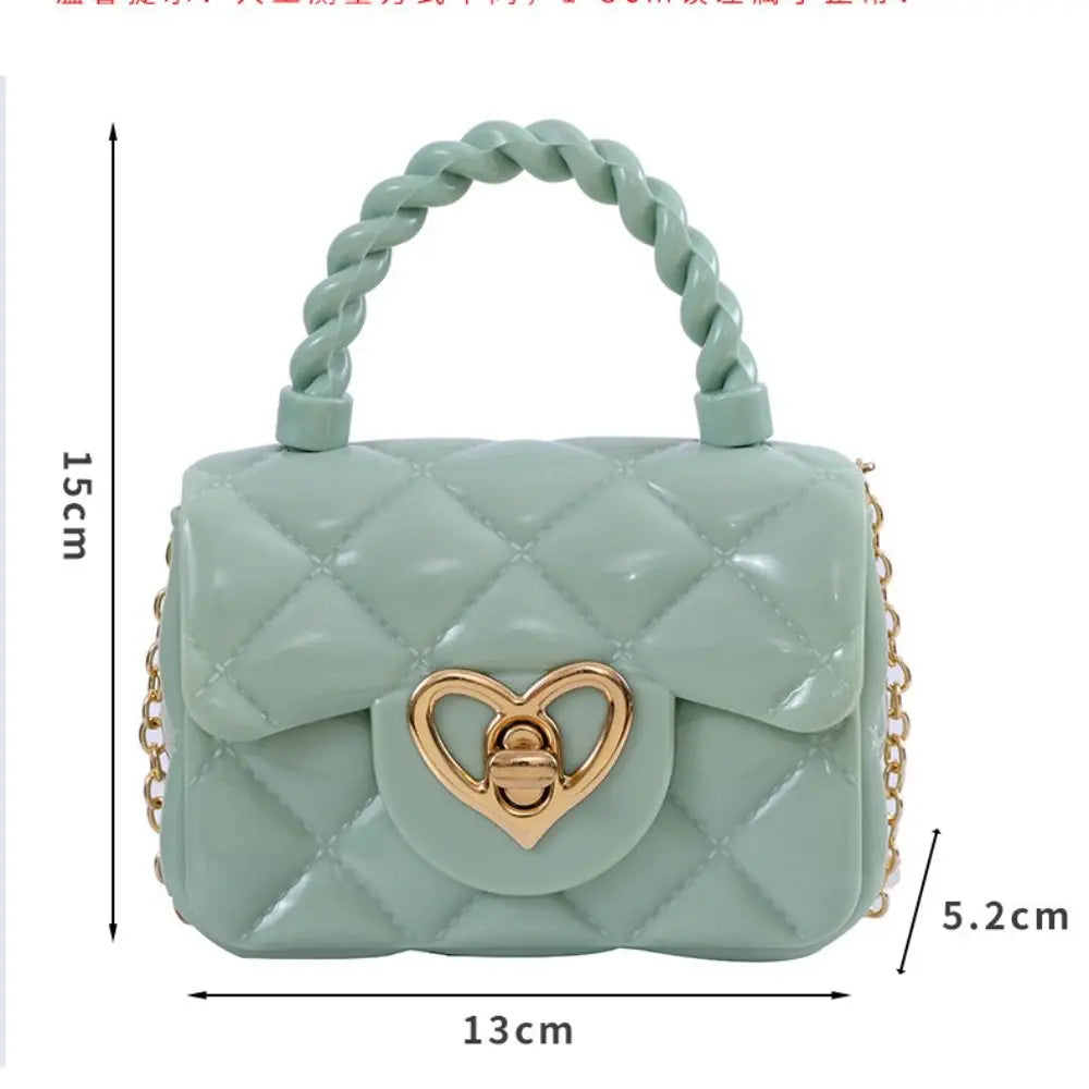 Moda bambini borse a tracolla in pelle PU borse a tracolla a cuore per ragazze bambini Mini portamonete borsa di gelatina borsa per bambini regali