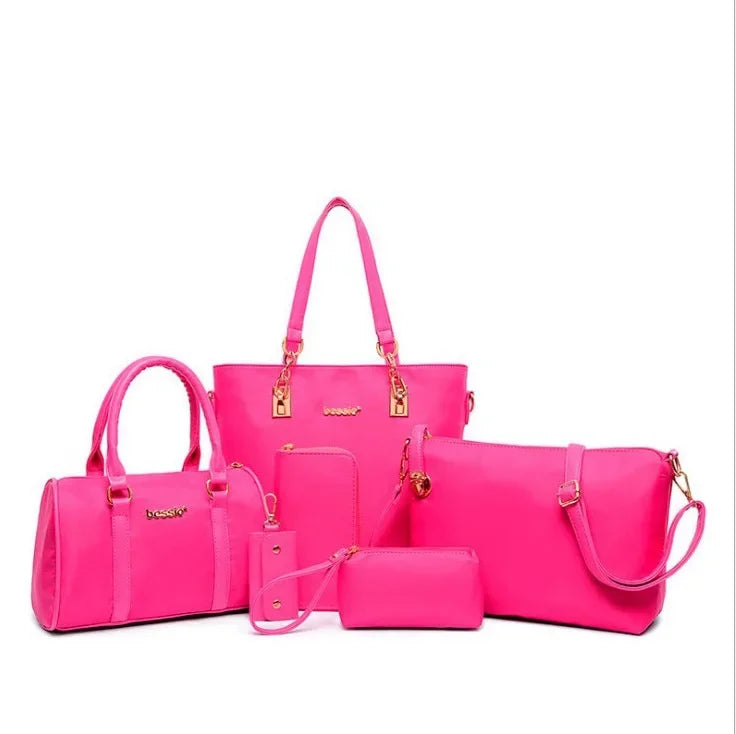 TRAVEASY 6 Set Borsa da donna alla moda Oxford Nuove borse da donna Borse tote di grande capacità Borsa a tracolla piccola per donna