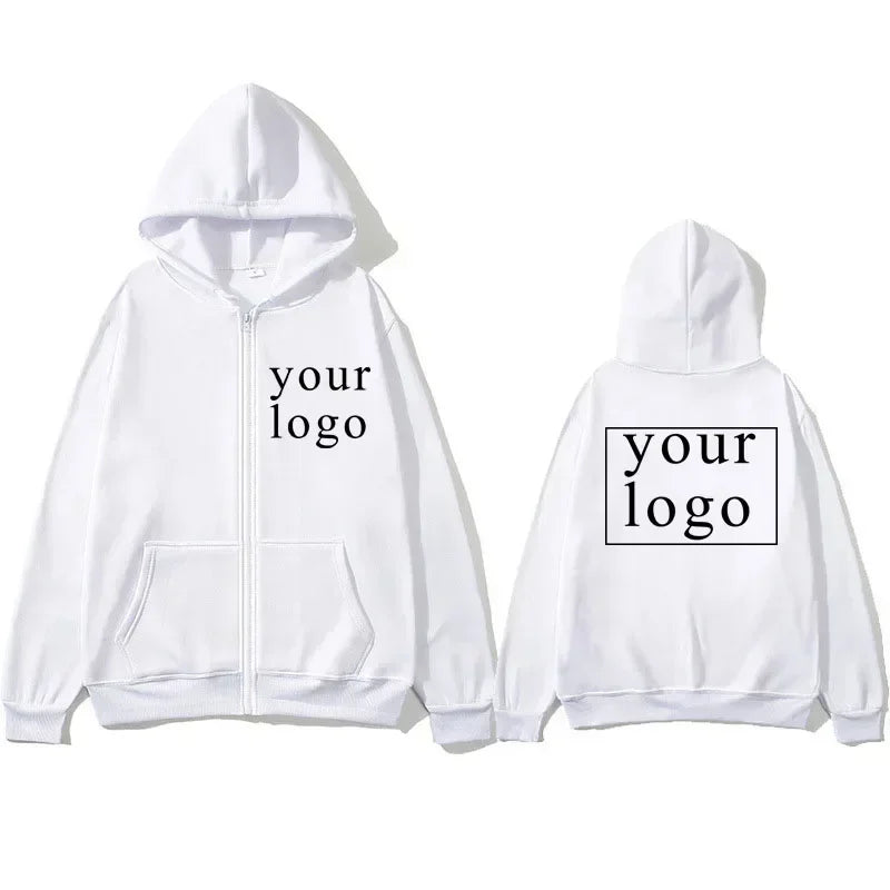 Felpa con cappuccio cardigan con cerniera nuova uomo donna fai da te 2025 Nuova moda il tuo design Logo del marchio/immagine personalizzata personalizzata ovunque