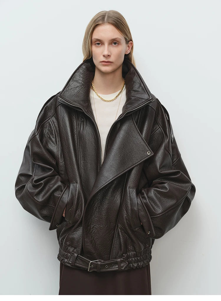 Mauroicardi Primavera Giacca oversize in morbida pelle Pu nera da uomo Cintura a maniche lunghe Designer di lusso Abiti di moda europei 2025